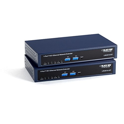 Black Box LR0300 Series Managed T1/E1 Fast Ethernet Extender Kit - 1km, 2-Mbps
