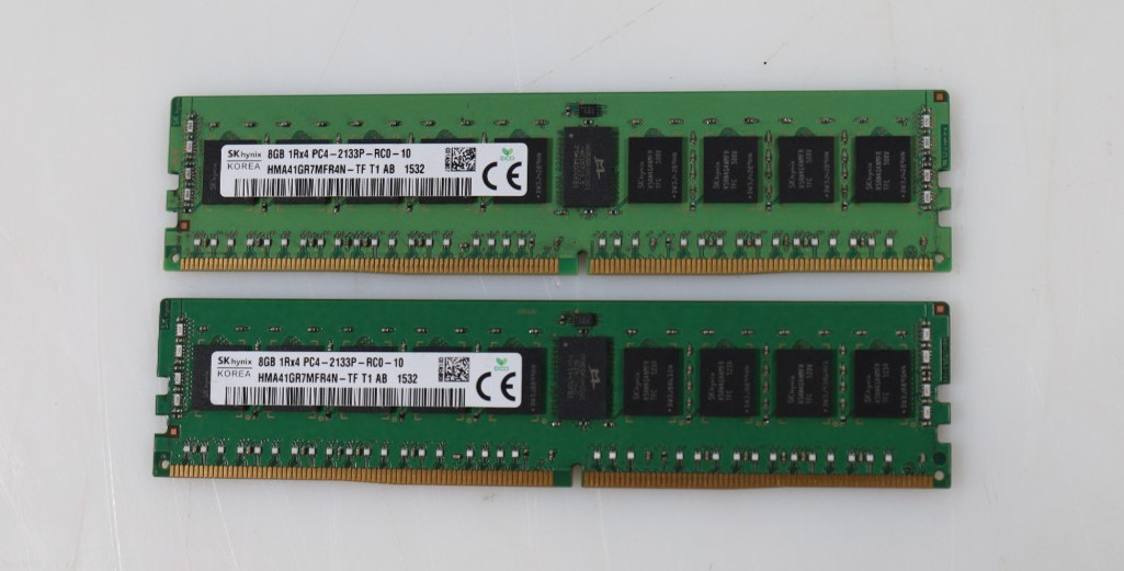 Lot 2x8GB (16GB) SK Hynix HMA41GR7AFR4N-TF 2133MHz PC4-17000 RDIMM DDR4 Memory
