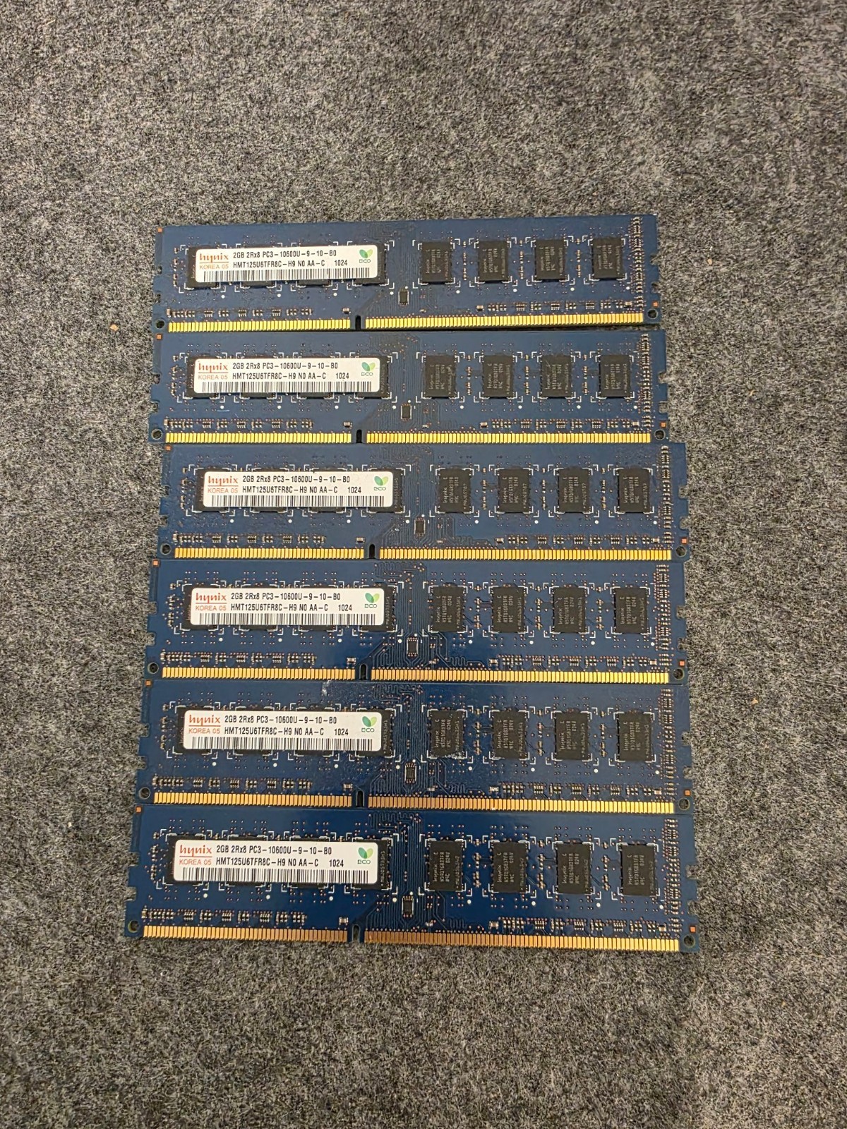 Hynix 12GB (6x2GB) DDR3 1333 PC3-10600 Desktop RAM Memory Lot Tested