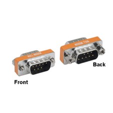 KNTK Mini Null Modem DB9 Male to Male Adapter RS-232 Crossover Connector Data picture