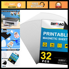 Printable Magnetic Sheets 32 Pcs Glossy 8.5