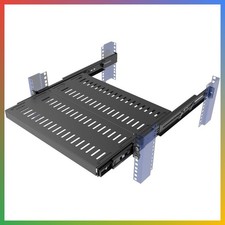 1U Sliding Rack Shelf Vented 15-22 Inch Adjustable Depth 4 Post Server picture