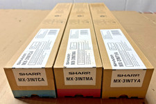 Set of Genuine Sharp MX-31NTMA Magenta, MX-31NTCA Cyan, MX-31NTYA Yellow Toners picture