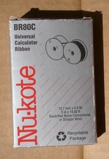 Nukote Nylon Universal Calculator Ribbon Black / Red 1/2