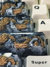 Handmade Key Cap For Mechanical Resin Dragon Pattern Artisan Keycaps Diy Keycap picture