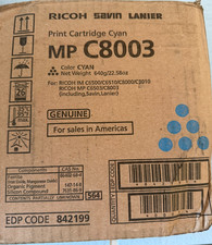 Genuine Ricoh 842199 Cyan Toner Cartridge MP C8003 C6503 OEM - Open Box picture