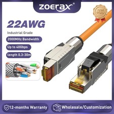 ZoeRax Cat8 Ethernet Patch Cable S/FTP 22AWG 0.3m 0.5m 1m 2m 3m 5m picture