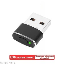 Mini USB Mouse Jiggler Mouse Mover Plug & Play PC Awake Simulator ON/OFF picture
