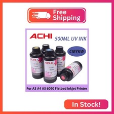 CMYKW 5*500ML UV Ink for R1390 L800 XP600 TX800 Printhead for UV A3 A4 A5 6090 picture