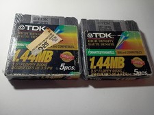 Lot Of 2 TDK 1.44MB High Density Formatted 3.5
