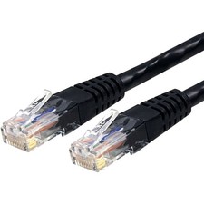 Startech C6PATCH3BK 3ft CAT6 Ethernet Cable 10 Gigabit Molded RJ45 650MHz picture