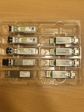  fiber optic transceiver modules, specifically 10Gtek and Axiom SFP+ modules  picture