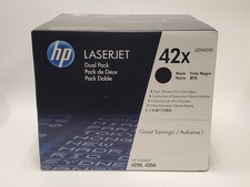HP 42X Q5942XD Dual Pack Black Toner Cartridges New **SEE BELOW** picture