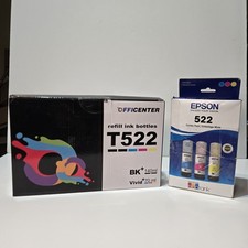 Epson 522 Genuine CMY 3 Pack + Officenter T522 4 Pack EcoTank Ink Lot Exp 2029 picture
