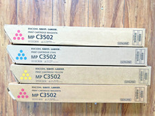4x Ricoh Savin Lanier MP C3502 Toner Print Cartridge SET CYAN MAGENTA YELLOW picture