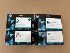4 Genuine HP 72 DJT610 CMY & Photo Blk Inks C9371A,C9372A,C9373A,C9370A (2022) picture