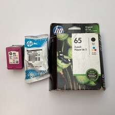 Lot of 4 Total Genuine HP 65 Ink Cartridges – Mixed Lot – Exp 2020 - 2022 - New picture