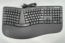 Microsoft LXM-00001 Model 1878 Wired USB 2.0 Ergonomic Keyboard- Tested picture