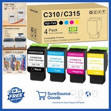 4-Pack Toner Cartridges for Xerox C310 C315 High Yield Black Cyan Magenta Yellow picture