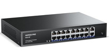 AUMOX PRO SG518P 18-Port Gigabit PoE Switch 250W 16-Port PoE+ Rackmount picture
