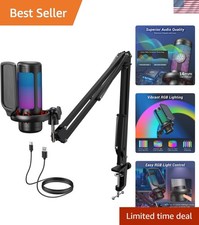 Professional USB Microphone with RGB Control & Easy Mute – Perfect for Streaming picture