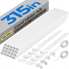 Delamu Cable Hider, 315in Cord Covers for x 0.59in x 0.40in, White  picture