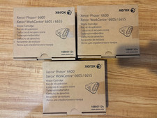 Set of (3) Xerox 108R01124 Waste Cartridge Phaser 6600 WorkCentre 6605 6655 picture
