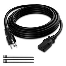 3-Prong Replacement Power Cord 20 Ft, Heatproof Flexible Durable AC Device Po... picture