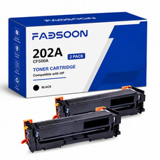 202A CF500A 2PK BK Toner Cartridge Replacement for M254dw M254nw M254dn M280nw picture