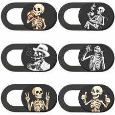 6Pcs 6 Styles Laptop Cover Skull Privacy Guard , 0.04 Inch Ultra Thin Webcam ... picture