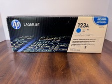NEW SEALED Genuine HP 123A Cyan Original LaserJet Toner Open Box 2013 picture
