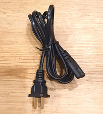 Black 6 ft 2-Prong AC Power Cable, 2-Contact US AC Male Connector picture