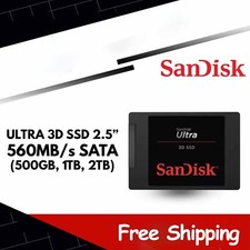 SanDisk Ultra 3D NAND 250GB Internal SSD - SATAIII 500GB 1TB 2TB Solid State Lot picture