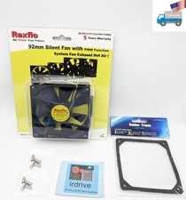 NEW 2x Ball Bearing 90/92-mm 3/4Pin 12V PC Case Cooling Fan + UV Sensitive Pad picture