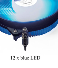 HIGH POWER® Low Profile Blue LED CPU Cooler for Intel i9/i7/i5/i3 Socket LGA1700 picture