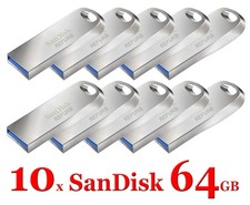 Lot 10x SanDisk 64GB Ultra Luxe USB 3.1 Metal Flash USB Drive SDCZ74-064G 150MBs picture