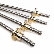 T8 Trapezoidal Rod Screw & Nut, Lead 1-14 mm Long 100 - 600mm CNC 3D Printer picture