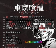 Tokyo Ghoul Kaneki Ken Keycap Side Engraved PBT Cherry MX 129 Keys For Keyboards picture