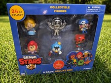 RARE NEW SEALED BRAWL STARS S1 FIGURES - 8 PACK DELUXE BOX P.M.I. Kids World picture