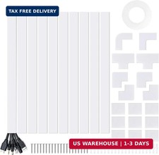 157in Cord Hider Kit, Cord Covers 8 X L15.7 W1.18 H0.6in, White, White picture