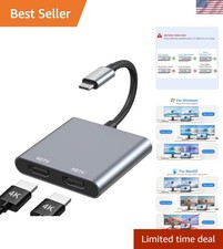 Versatile USB C to Dual HDMI Hub | 4K@60Hz | Compatible with All Major Devices picture