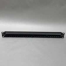 Siemon HD6‑24 24‑Port Cat6 Patch Panel • Flat 1U • 110 Punchdown • Black Cat6 1U picture