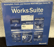 Microsoft Works Suite 2005 Dell North America Factory Sealed w/ Product Key picture