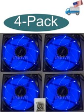 4-Pack: NEW Enermax 90mm x 25mm Blue LED 3-pin 12V PC Case Cooling Fan + Screws picture