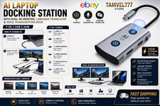 AI Docking Station, Translator USB 3.0 to Dual 4K, Compatible with MacBook Pro picture