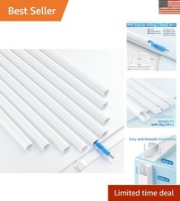 Elegant 128in Mini Cord Hider – Self-Adhesive, White, Perfect for Single Wire picture