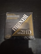 Maxwell MF2HD High Density Disk 3.5” Floppy IBM Formatted, 10 Pieces NEW SEALED picture