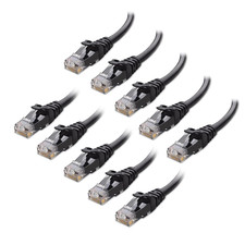 10Gbps 10-Pack Snagless Cat 6 Ethernet Cable, 10Ft, Black picture
