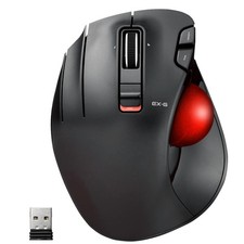 ELECOM EX-G Left Handed Trackball Mouse, 2.4 GHz USB Wireless, Ergonomic, Thu... picture