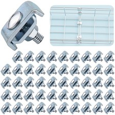 50 Pack Wire Mesh Cable Tray Coupler Kit, Steel Bracket Hardware Components f... picture